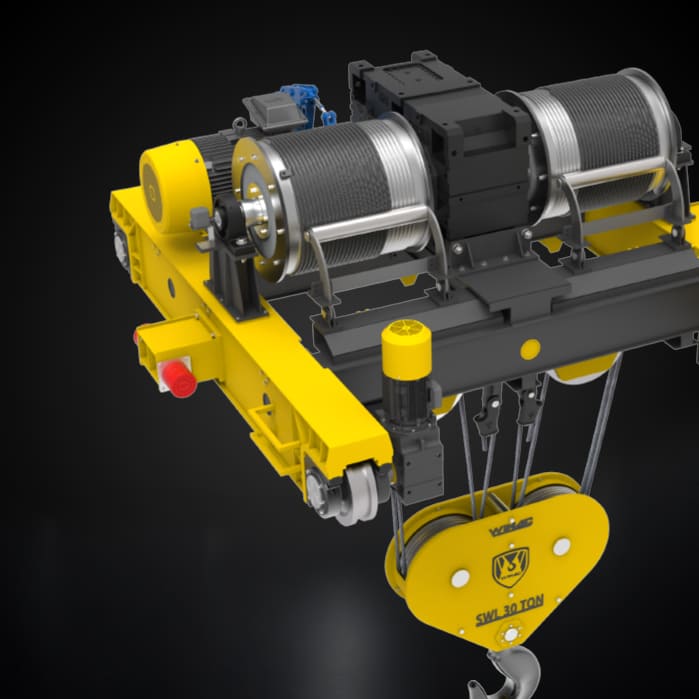 Rotating wire rope hoist - 360 degree rotation hoist Turkey